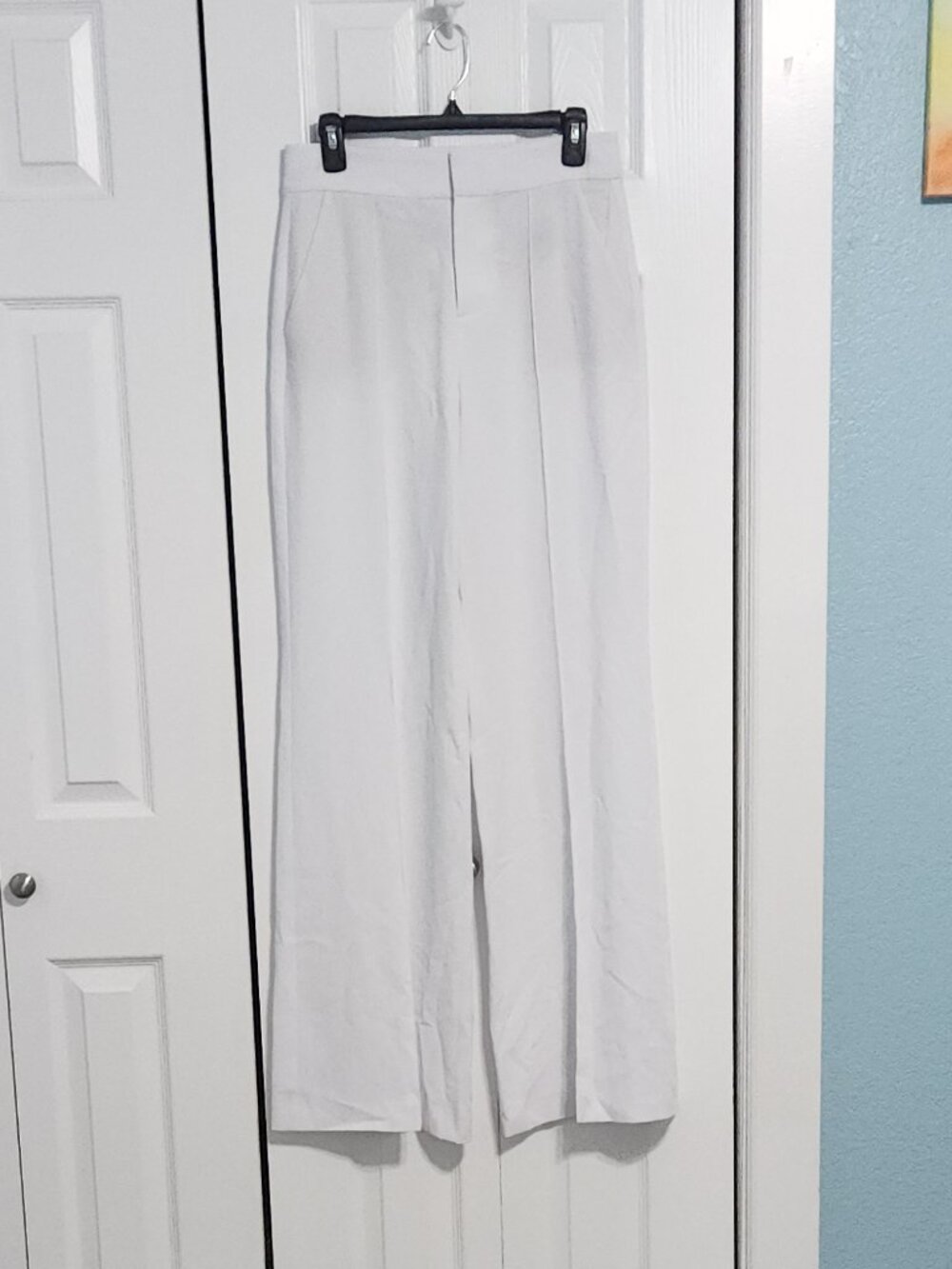 Alice + Olivia Dylan High Waisted Fitted Pant Size 8 White NWT CW000202105